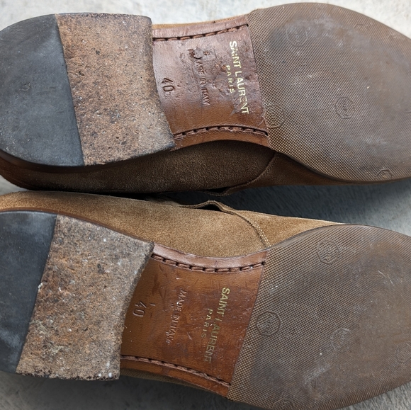 SAINT LAURENT London 20 Cropped Jodphur Boots in Cigare Suede (size 40) - Picture 6 of 6